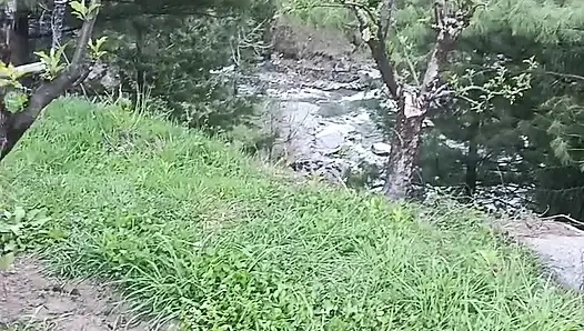 Bayan mahi ile açık havada seks