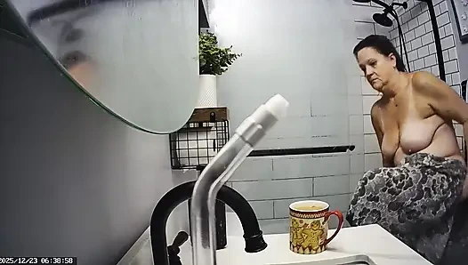 Mrs. Joanne Tanner a Real Public Schoolteacher with Big Natural Tits Exposing Herself in the Shower 12-23-2025