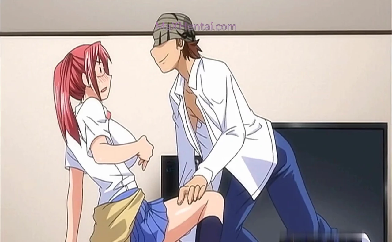 Hairy Giant Cock for a Naughty Redhead Bitch with Glasses (Hentai)