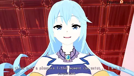 Aqua sikine biniyor konosuba hentai sansürsüz