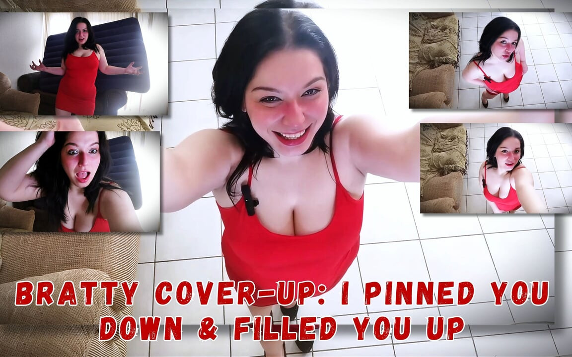 Bratty cover-up: Seni kıskaçla bağladım ve doldurdum