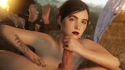 Ellie - handjob ayak tease makyaj