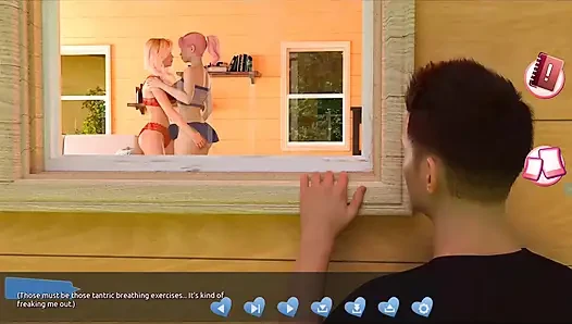 Ateşlilere yardım ediyorum #4 - Johanne bir ağaca bağlı olarak uyandı ve... Ona sakso çekiyor... Belle ve Stacy birbirleriyle oynamış.