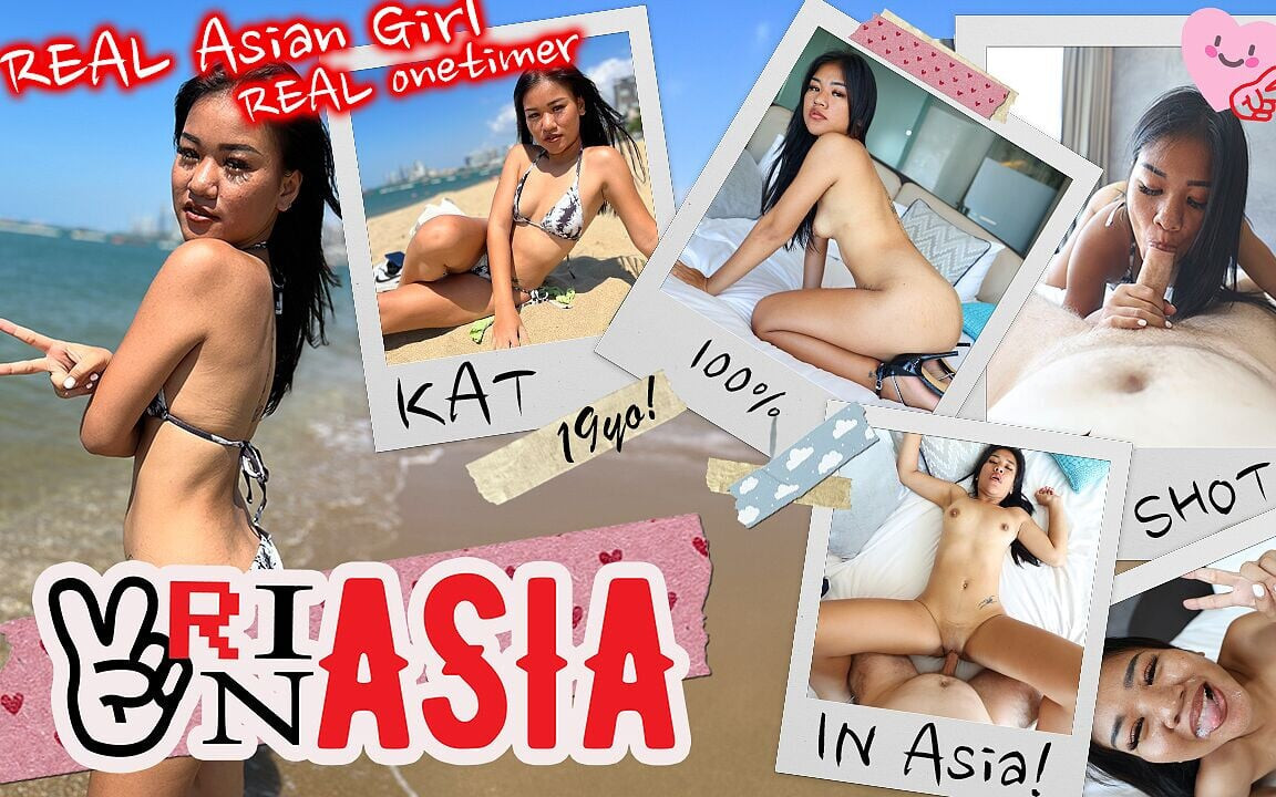 Seksi Asyalı öğrenci plajı ve iyi bir yabancı yarağı seviyor