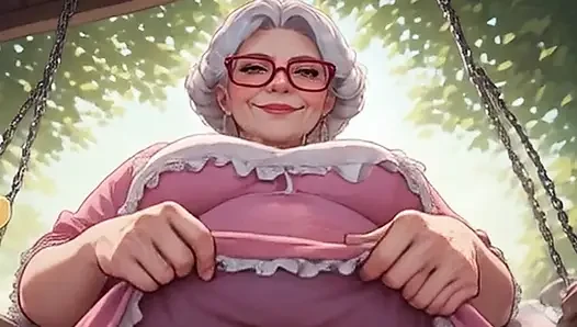 Waifu olgun öğretmen bakış açısı - ayçiçeği elbise bankı yakın çekim azdırma ve sikiş
