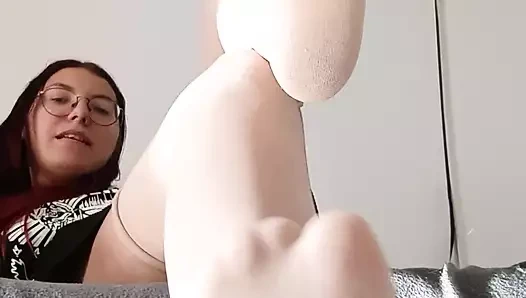 Naylon çoraplarıma ve ayaklarıma tap