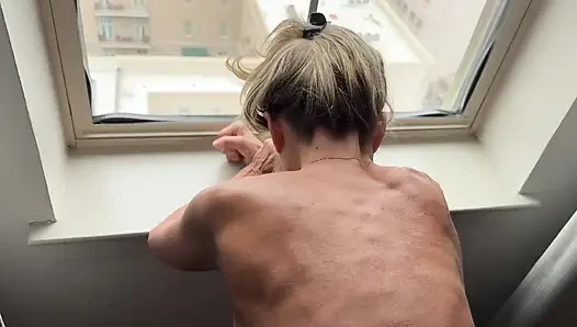 Anal Behind the Glass makes her Cum.