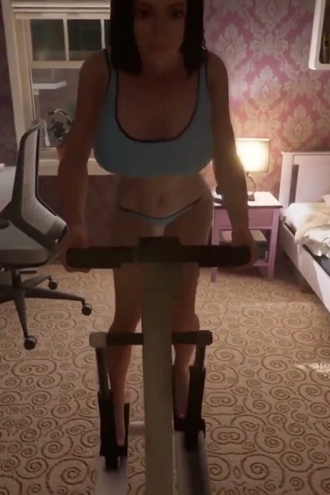 Seksi esmer egzersiz günü yapıyor
