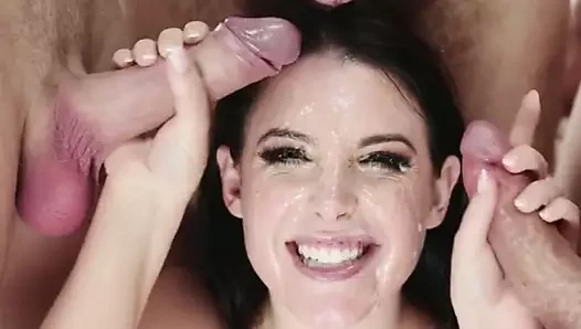 Angela 5 adamlar tarafından hunk alır