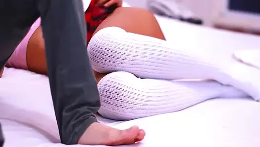 Sister-in-law and her sister's co-worker at home.