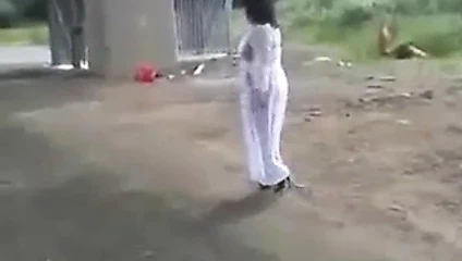 Linda - beyaz transparan elbise