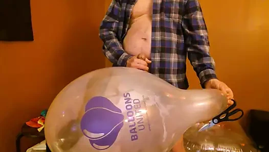 Balloonbanger 68) üç büyük memeli balonlar - pop jerk boşalma - baba