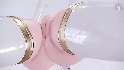 Haku - büyük kalın göt dansı - düşük kamera açısı