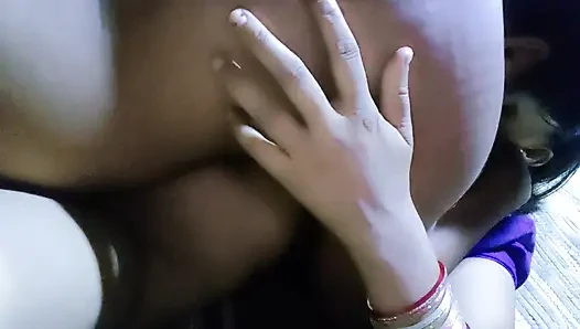 Indian girlfriend getting fucked at night