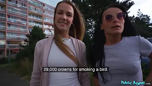 Public Agent - şanslı ajan alexis crystal ve lexi dona ile bodrumda üçlü seks yapıyor