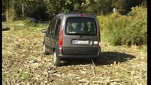 Alman sürtükler açık havada ateşli anal sikişiyor