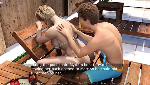 Üvey oğlu ve arkadaşıyla havuz kenarında üçlü seks - project myriam - yaşam ve keşifler - ep43