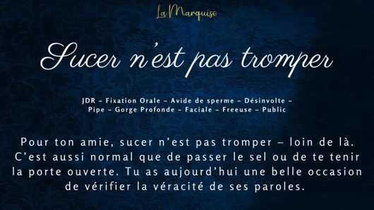 I Suck To Do A Service - French audio porn dirty talking