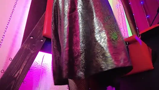 Dominatrix Eva Lateks Femdom BDSM Mistress Fetiş Elbise Yüksek Topuklu Topuklu Büyük Popos MILF Sıcak Kauçuk