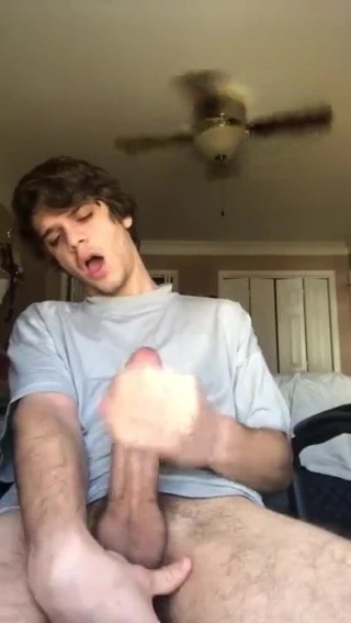 hot hung boy jerks his big meat