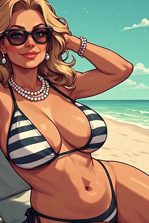 Plajda muhteşem kadınlar bikini sanatı