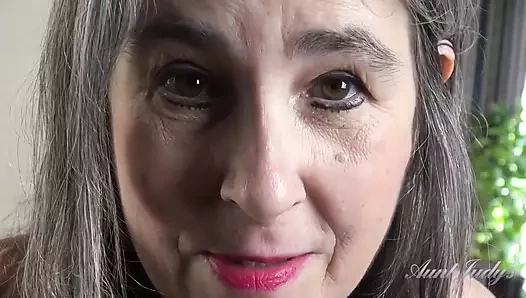 Auntjudys - büyük memeli olgun kıllı amatör Grace seninle mastürbasyon yapmak istiyor (pov)