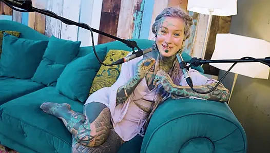 I talk about A - authentic - ASMR - Podcast - Talking - tattoo girl model goth punk dreadlocks