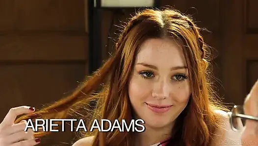Дьявол фильм - симпатичной рыжей тичке Arietta Adams долбят горло и киску до горячей спермы