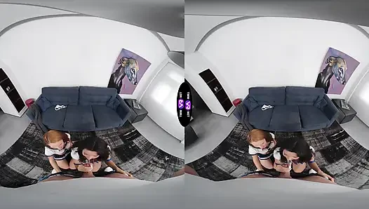 Mini mitzi lucianna luci'yi üçlü striptiz ve çifte oral seks eğlencesi için davet ediyor - tmwvrnet