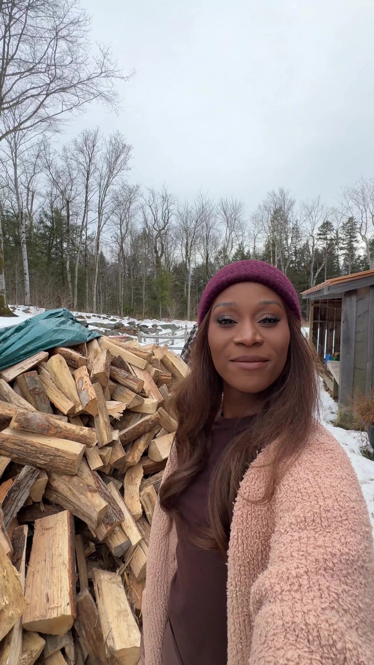 Hired Hauler Seduced by Hung Trans Girl for Bareback Woodshed Fuck – Vanniall Interracial POV Blowjob Anal