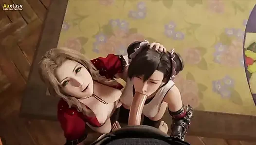 Tifa x aerith üçlü oral seks