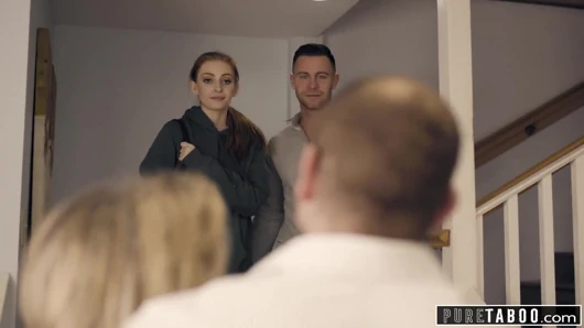 Saf tabu üvey anne-baba ve üvey kardeş hoşgeldin yeni kız kardeş