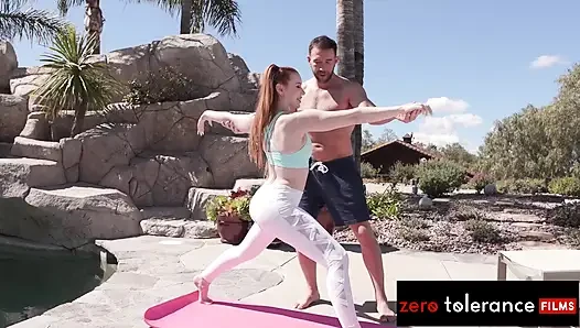 Sıfır tolerans filmleri - sevimli kızıl saçlı madison morgan'ın yoga sınıfı eğitmenle yaramazlık yapıyor