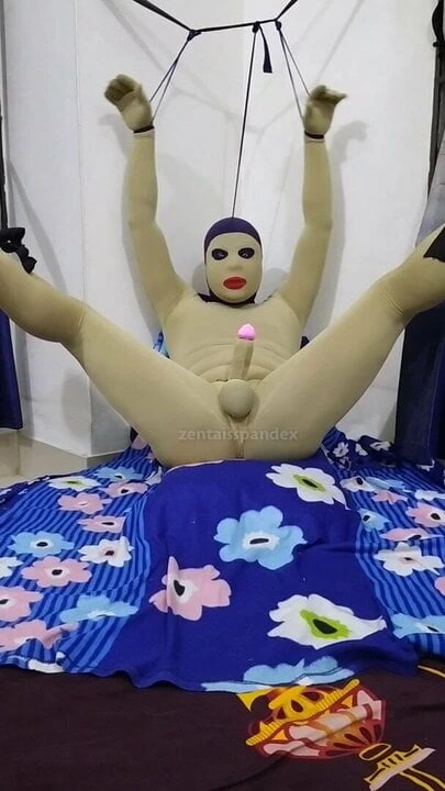 Zentai BDSM live cbt femdom, slave penis bondage