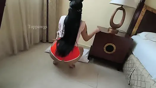 Büyük götlü latin iri güzel kadın olgun twerk sonra büyük zenci yarağıyla sikişiyor