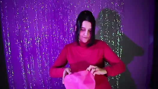 Şişir ve deflasyon pembe wubble topuna biniyor - 1. tur - tavşan looner