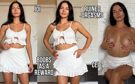 Ödül olarak göğüslerim için dölünü okşa, durdur ve ye