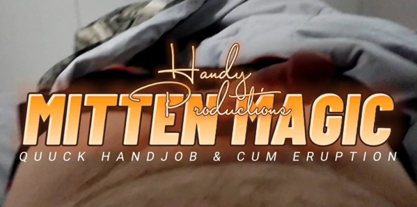 Kalın yapışkan cumshot ile hızlı handjob.