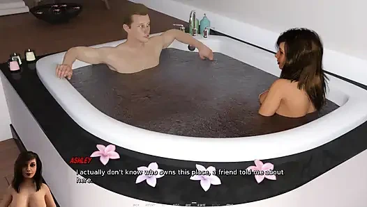 Хотвайф Ashley: домохозяйка находится в горячей ванне с лучшим другом ее мужа, эпизод 40