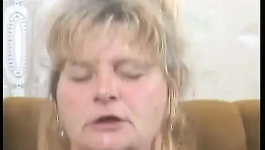 Blonde mature slut with big natural tits gets her hairy cooch slammed hard
