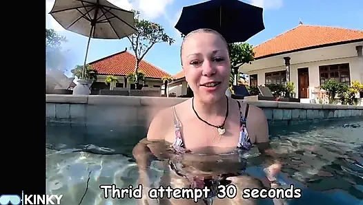 Havuzda nefes tutma eğitimi