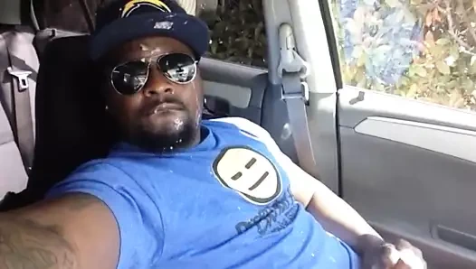 sevimli siyah adam kendini yüz twinks içinde araba