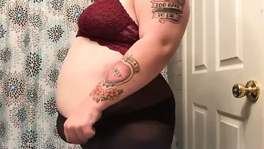 bbw içinde külotlu çorap