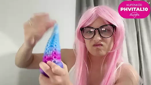 Yarağı küçük düşürüyorum ve cosplay costum'da ahegao yüzleri yapıyorum