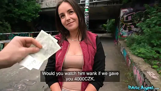 Kamu görevlisi - Lenna Ross yüzüne ateşli bir boşalma için pa'id alıyor