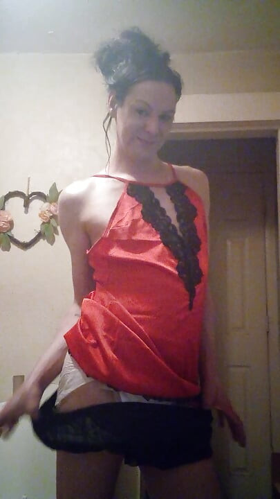 diaper paradice millie in red satin and bloomers part 1