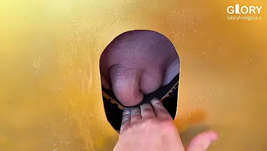 Only jerking off allowed: But I wanted more at the gloryhole - did he notice?