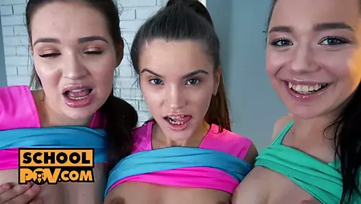 Bakış açısı - emely bender, evelina darling ve shelley bliss - azgın lezbiyen ponpon kızlar