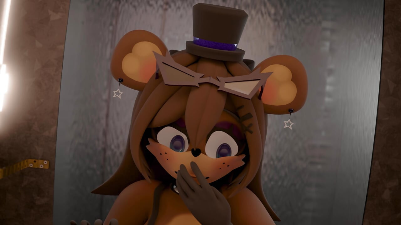 Animatronic Freddina Catches the Guard Alone and Uses Him for Hard Sex