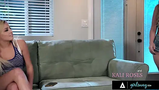 Girlsway - hatun kali roses bir adamla tanıştığını sandı ama sonunda öpüşüyor ve Sophia Lux'la sikişiyor